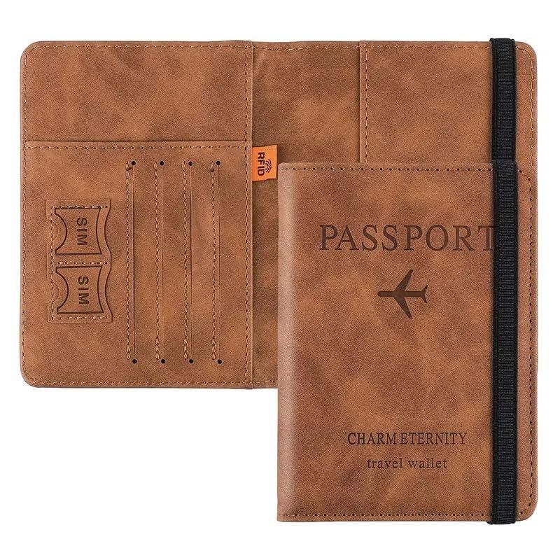 PU Leather Travel Document Holder for Men & Women